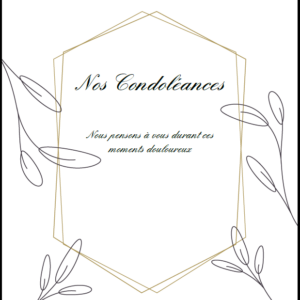 Cartes condoléances
